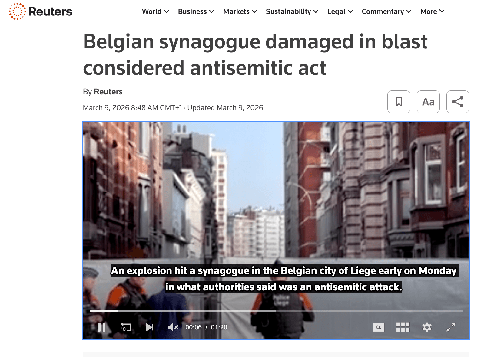 Reuters - Liège Synagogue Attacks